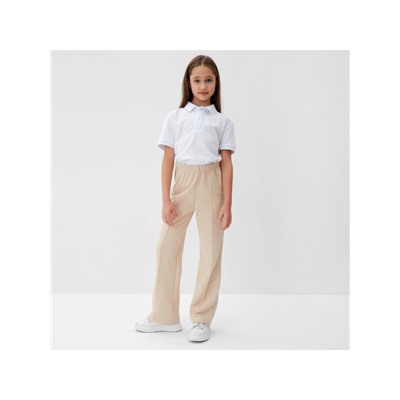 Брюки для девочки MINAKU, бежевые, рост 134 см