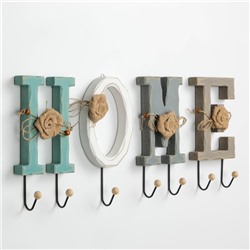 Крючки для одежды декоративные TAKE IT EASY «Home — буквы с крючком», 26×12 см