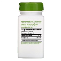 Nature's Way, Hops Flowers, 620 mg, 100 Vegan Capsules