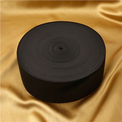 Резинка вязаная, 70 мм, 40±2 м, чёрная