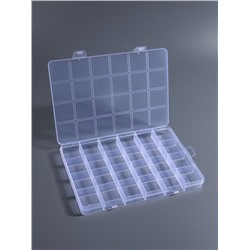Органайзер для хранения мелочей, 24 ячейки, 19×13×1.8 см, прозрачный