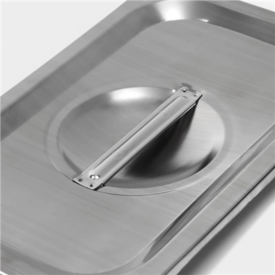 Крышка к гастроёмкости GN 1/4 Hanna Knövell, 26.5×16.5 см толщина 0.6 мм, нержавеющая сталь