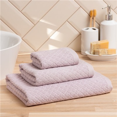 Полотенце махровое Love Life «Минимализм» 50×80 см, светло-лиловый, 100% хл, 500 г/м²