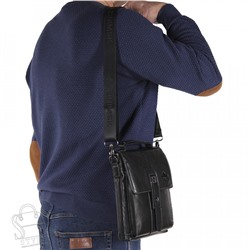 Сумка мужская кожаная кожаный 28813-1Z black  Zinimxs