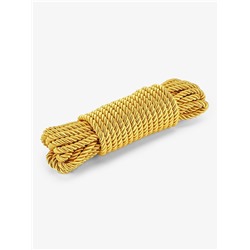 Шнур витой, d=8 мм, 10±1 м, цвет золотой