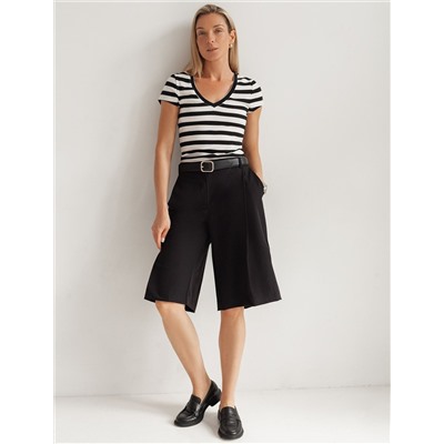 Футболка из плотного трикотажа с плетением риб 1*1