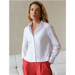 Укороченная блузка из эластичного хлопка