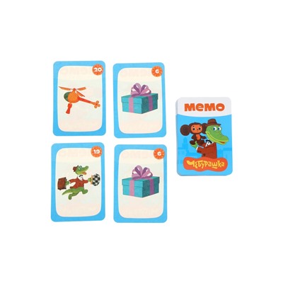 Настольная игра МЕМО «Чебурашка», 50 карточек