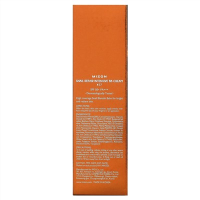 Mizon, Snail Repair Intensive BB Cream, #27, SPF 50+ PA+++, 1.76 oz (50 g)