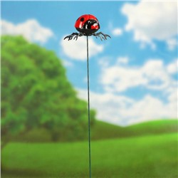 Штекер садовый «Божья коровка дайтон», 6×5 см, h=30 см, белый, Greengo