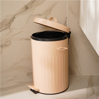 Ведро для мусора SL Home, 12 л, 27×32×43 см, бежевое