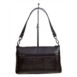 Женская сумка из натуральной кожи, цвет  шоколад