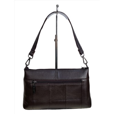 Женская сумка из натуральной кожи, цвет  шоколад