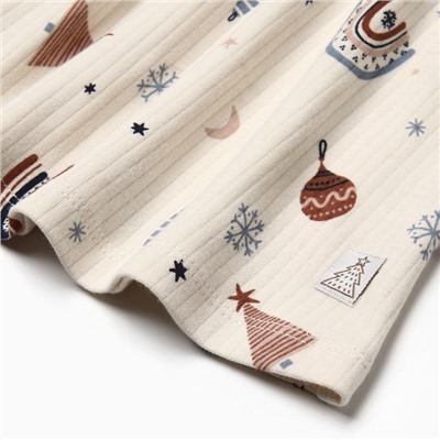 Платье детское «Крошка Я. Новогодние игрушки», рост 62-68 см