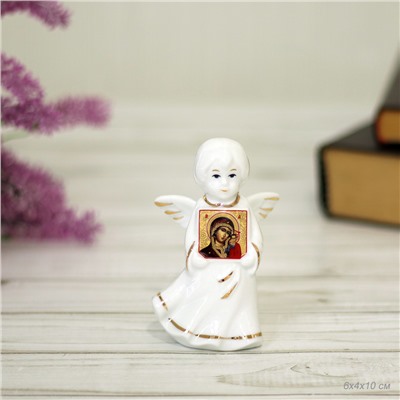 Фигурка Ангел 10 см Икона / A656-B /уп 144/фарфор