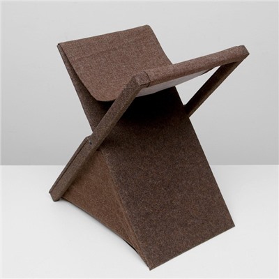 Домик для кошек с когтеточкой «Икс», раскладной с гамаком, ковролин, микс цветов