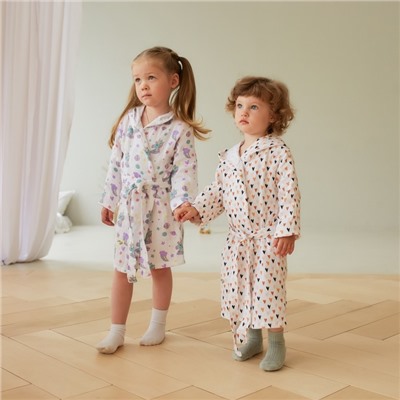 Халат детский муслиновый LoveLife «Единороги» (3 года, рост 98-104 см) 100% хлопок, 235 г/м²