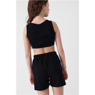 Комплект трикотажный для девочек: топ, шорты PLAYTODAY, 1240345