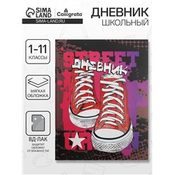 Дневник школьный для 1-11 классов, «Кеды», мягкая обложка, 40 листов