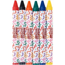 Набор восковых мелков Джамбо для дет.твор АФРИКАНСКОЕ САФАРИ (ШМ-4525),6цв в к/к с под НАТАЛИ, 1032990