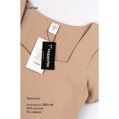 Женская футболка с глубоким вырезом Happyfox