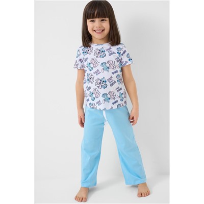 Комплект трикотажный для девочек: фуфайка (футболка), брюки PLAYTODAY, 1240911