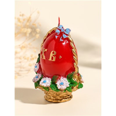 Свеча декоративная «Пасхальное яйцо в корзинке», 7×10.5 см, 130 г