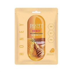 Jigott Ампульная тканевая маска с прополисом и мёдом / Honey Real Ampoule Mask, 27 мл