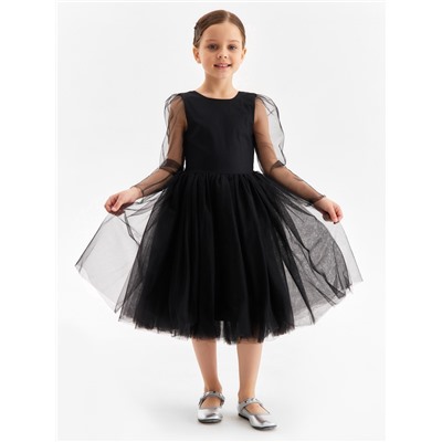 Платье нарядное для девочки MINAKU: PartyDress, рост 104-110 см, чёрное