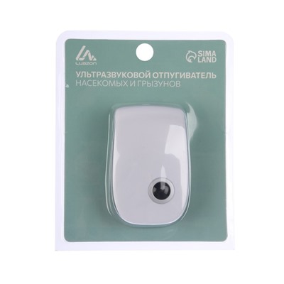 Отпугиватель насекомых и грызунов Luazon LRI-08, ультразвуковой, 70 м², 220 В, белый