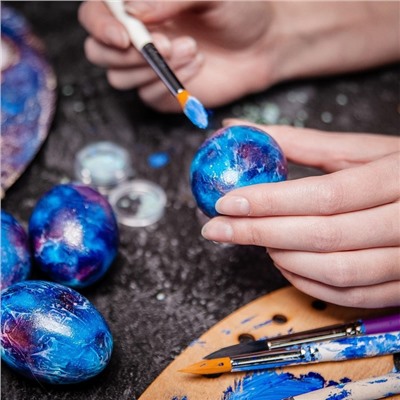 Набор для украшения яиц с жидкими красителями «Космическое сияние» на пасху, 11×16 см