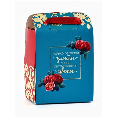 Чай подарочный чёрный «Расцветай от счастья» в коробке-пакете, вкус: ваниль и карамель, 50 г