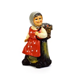 Садовая фигура из полистоуна «Бабушка с гусем», 10×10×20 см, Greengo