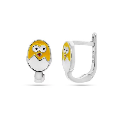 Серьги из серебра эмаль, Тсд33