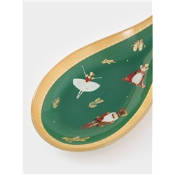 Подставка под ложку новогодняя Доляна «Сказочные истории», 21.5×7.5×1.5 см, стекло, зелёная