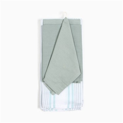 Кухонный набор «Этель» МИКС: полотенце 42×67 см - 2 шт., салфетка 40×40 см - 3 шт., 100% хлопок