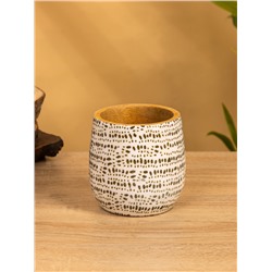 Стакан «Зебра», 10×10×10 см, дерево