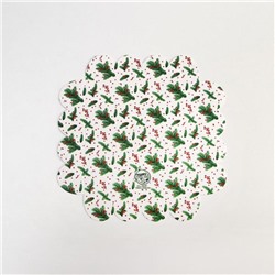 Коробка для кондитерских изделий с пластиковой крышкой «Новый год», 13×13×3 см