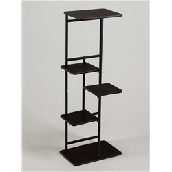 Подставка для цветов Greengo, 5 полок, 36×23×94 см, напольная, каркас металл, полки МДФ, чёрная