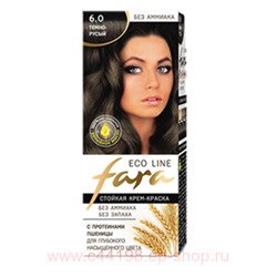РК Fara Eco Line Стойкая крем-краска для волос тон 6.0 темно-русый