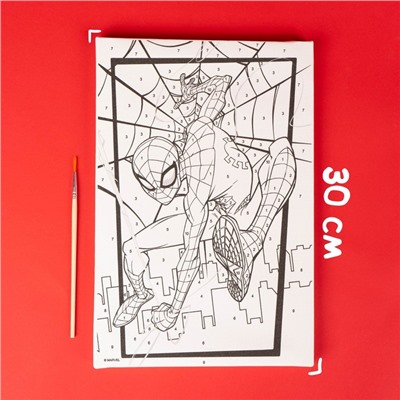 Картина по номерам для детей «Человек-паук», 20×30 см