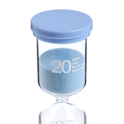 Часы песочные Happy time, на 20 минут, 4.4×12.6 см, голубые
