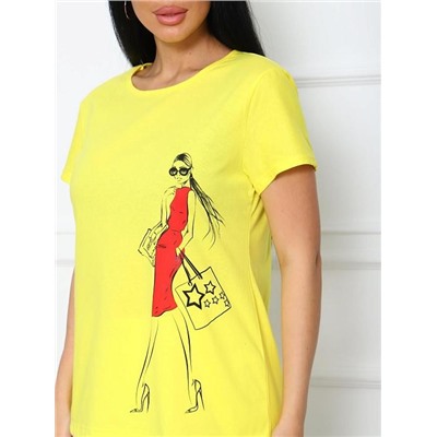 Футболка "Ледис" (Желтый)