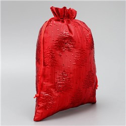 Мешочек подарочный новогодний парча «Ёлочка», 20×30 см ± 1.5 см