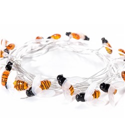 Садовая гирлянда на солнечной батарее «Пчёлки» Uniel, IP44, 3.8 м, теплый белый