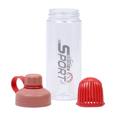 Бутылка для воды SPORT, 550 мл, красная