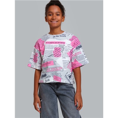 Фуфайка трикотажная для девочек (футболка)