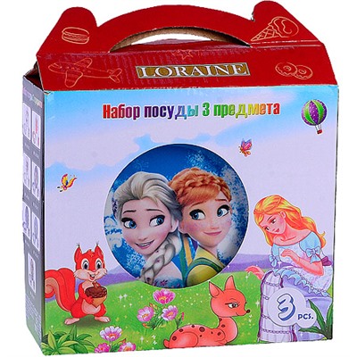 60411 Детский набор посуды 3пр Холодное сердце LR (х12)