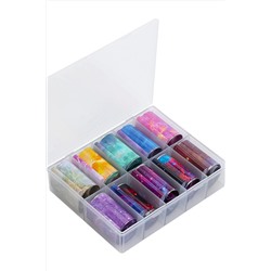 Nail Art Набор фольги для дизайна ногтей, ассорти, 10 шт KRISTALLER, 1107640