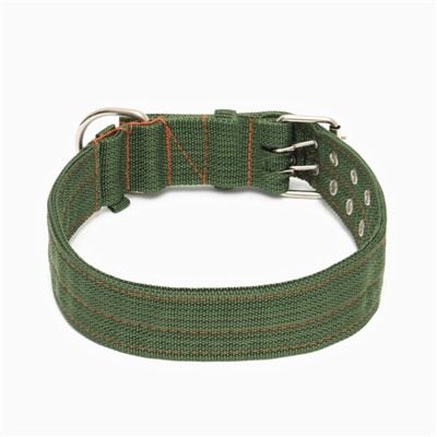 Ошейник четырехслойный, 80×4.9 см, ОШ 65-75 см, полиэстер, зелёный